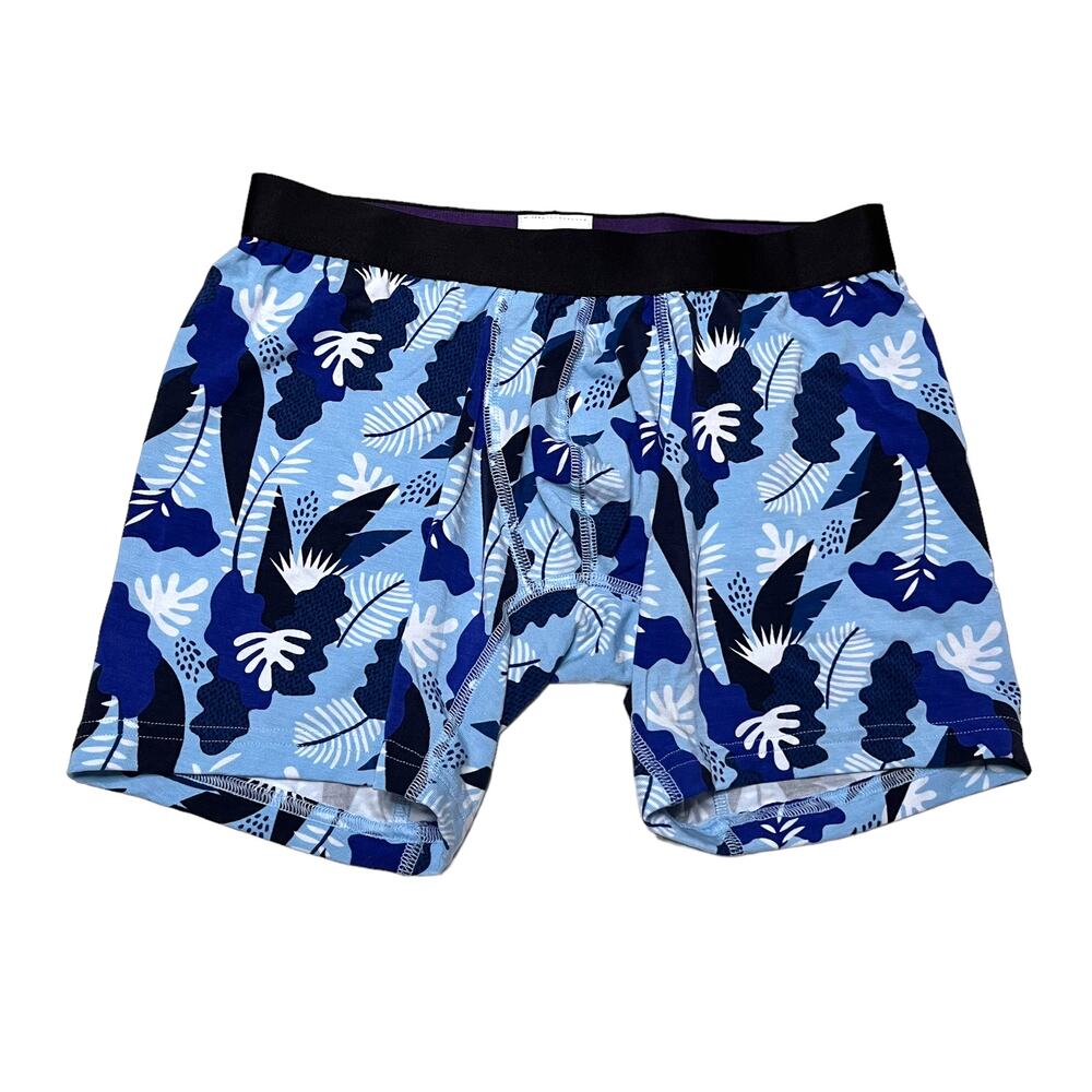 MeUndies Men's Tropical Leaves Hawaiian Print Boxer Brief Underwear Size Small